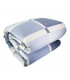 TORONTO Trapunta Invernale 300 gr/mq Fantasia Geometrica a Quadri Made in Italy Colore Azzurro Blu
