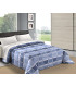 TORONTO Copriletto Primaverile Estivo 100 gr/mq Fantasia Geometrica a Quadri Made in Italy Colore Azzurro Blu