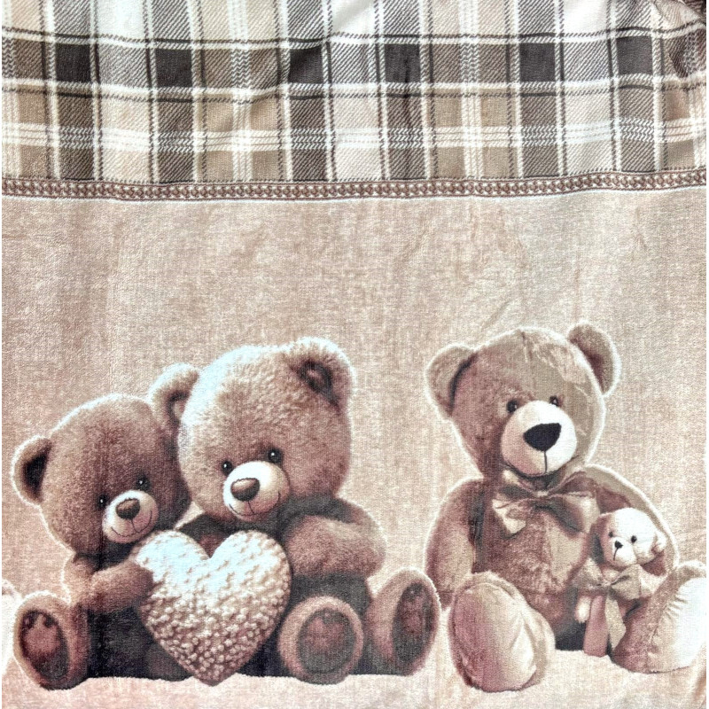 TEDDY Plaid Divano Coperta Letto in caldo e morbido Pile da 340 gr mq con Retro Agnellato